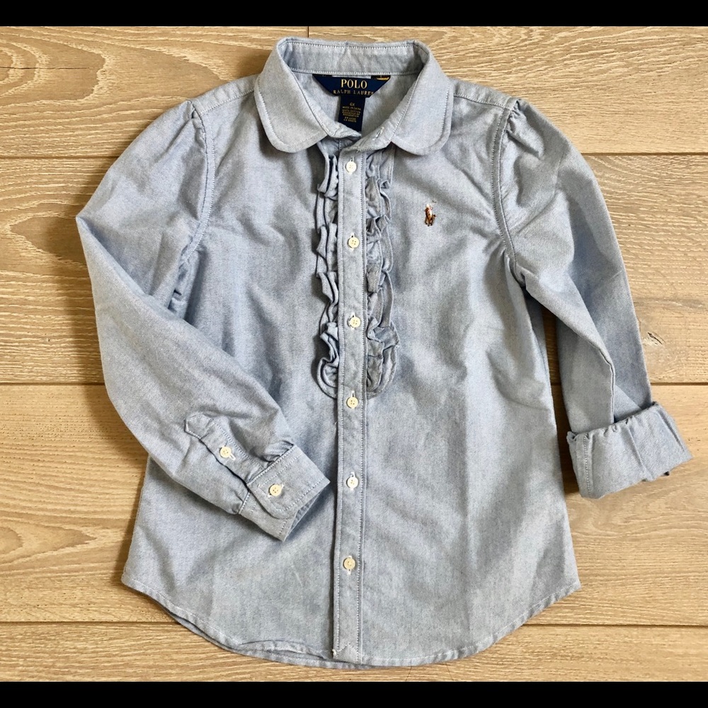 Polo Ralph Lauren Chambray Ruffled Shirt